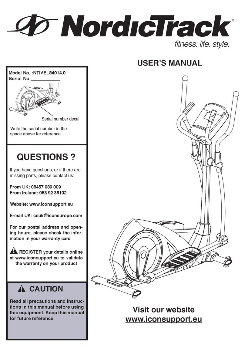 NordicTrack NTIVEL84014.0 User manual