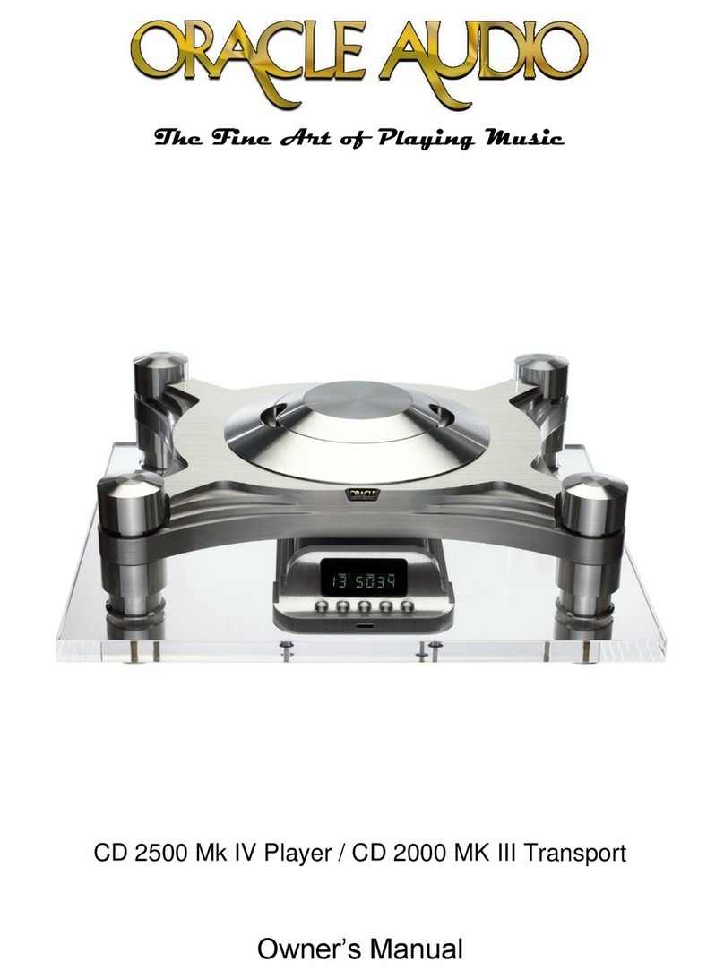 Oracle Audio CD 2500 Mk IV owner's manual