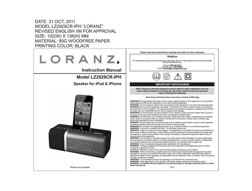 Loranz LZ2929CR-IPH instruction manual