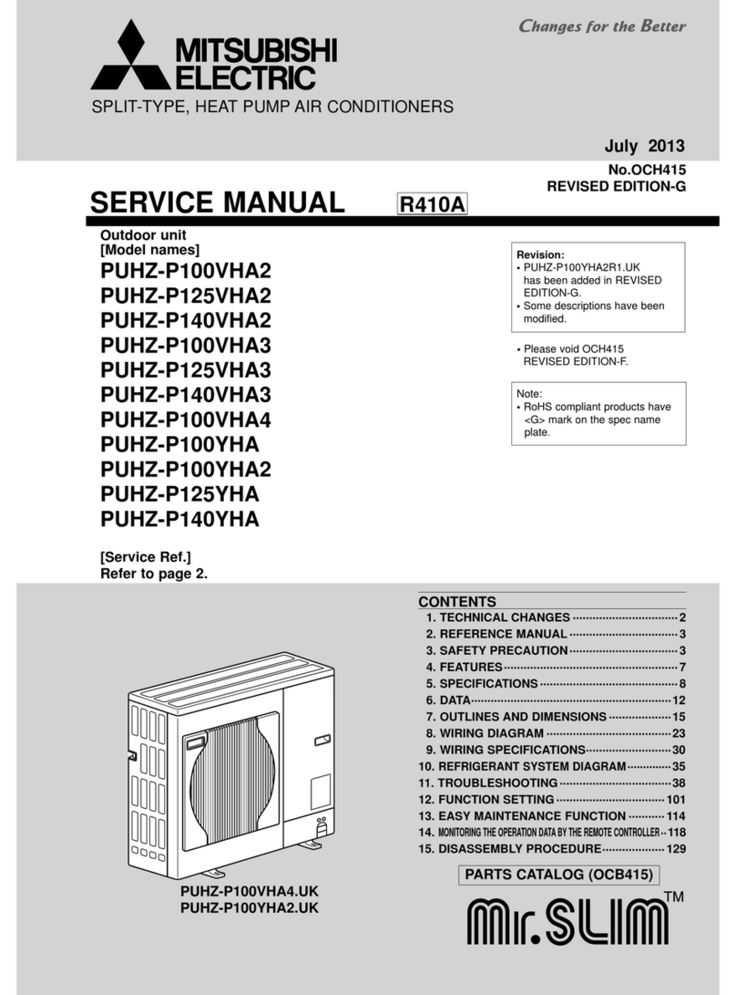 Mitsubishi Electric Mr.Slim PUHZ-P100VHA2 User manual