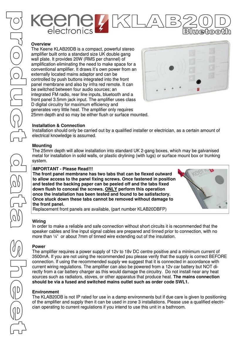Keene KLAB20DB Product data sheet
