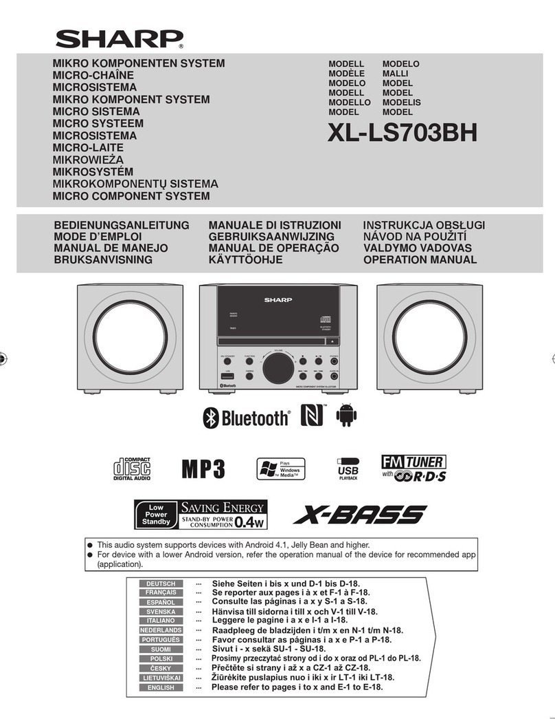 Sharp XL-LS703BH User manual