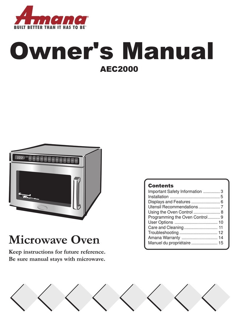 Amana AEC2000 User manual