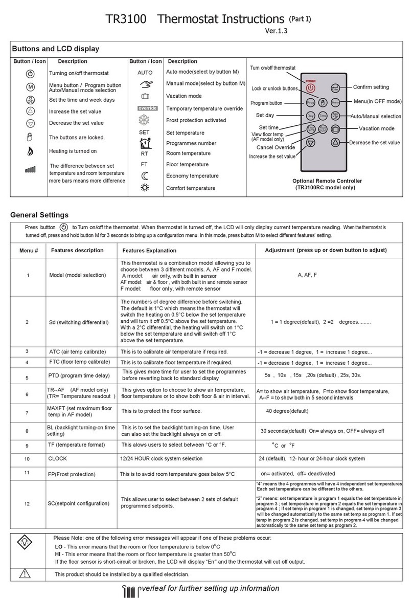 HeatLink TR3100 instructions