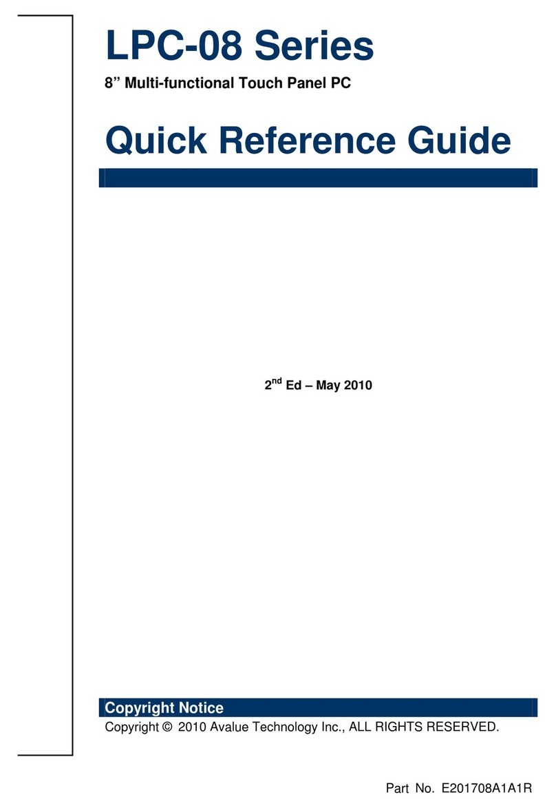 Avalue Technology LPC-08A1 User manual
