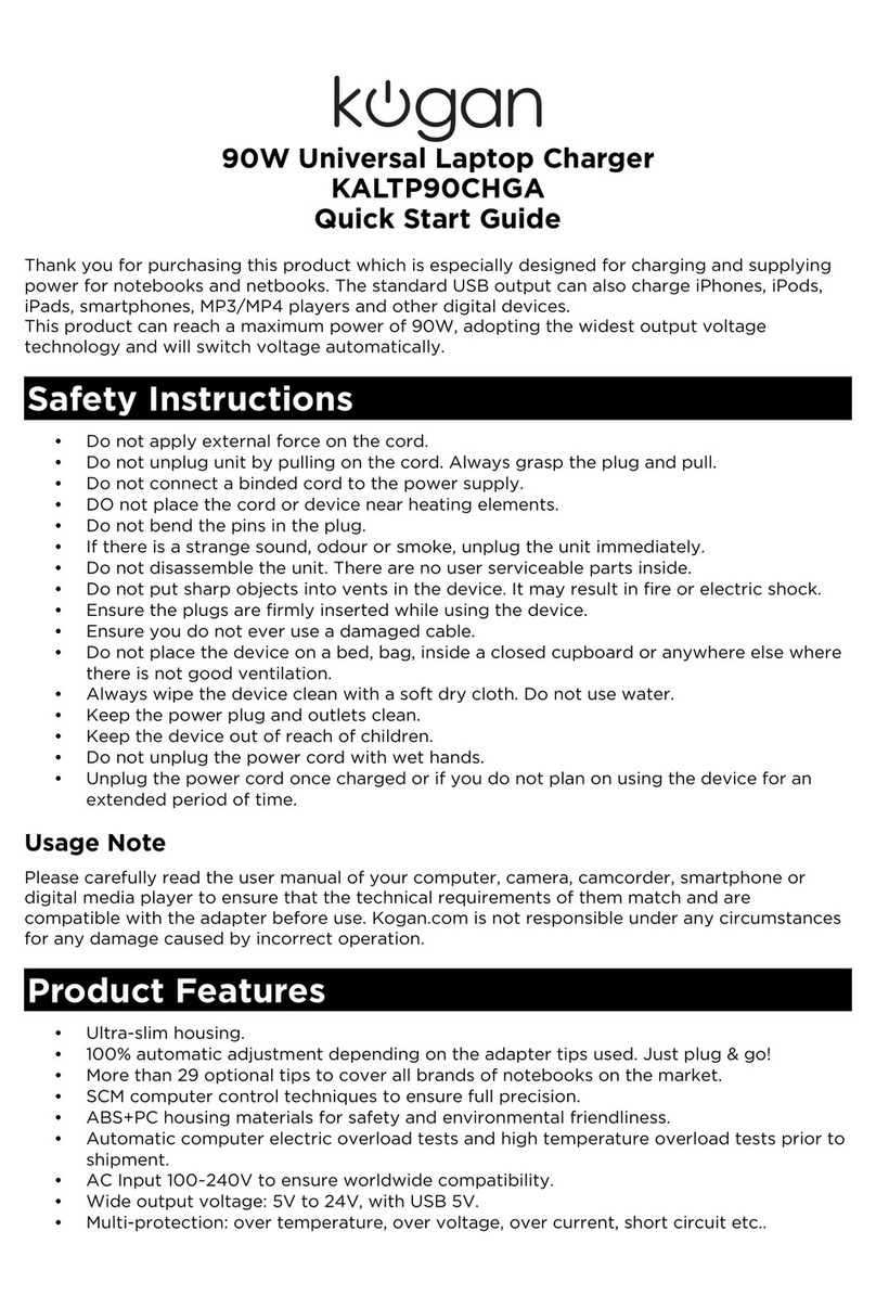 Kogan KALTP90CHGA quick start guide