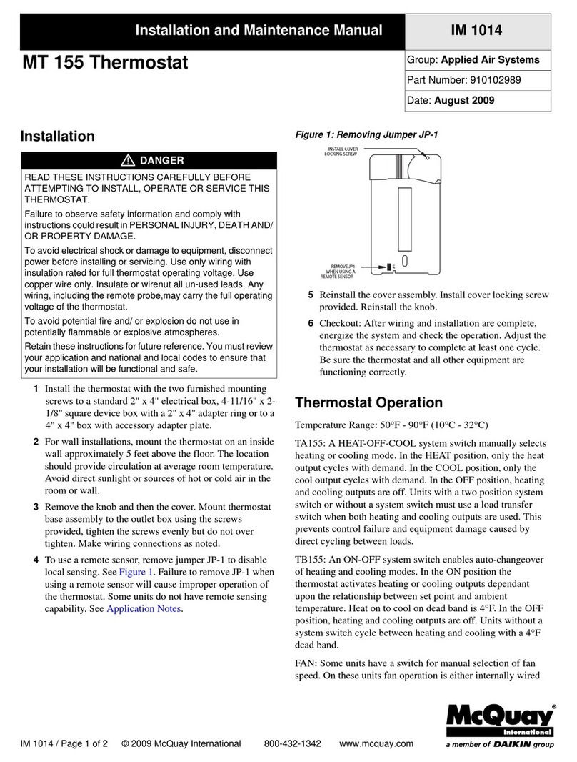 McQuay MT 155 Manual