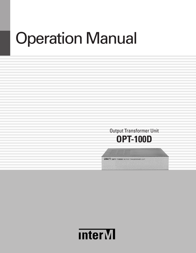 Inter-m OPT-100D Operation manual