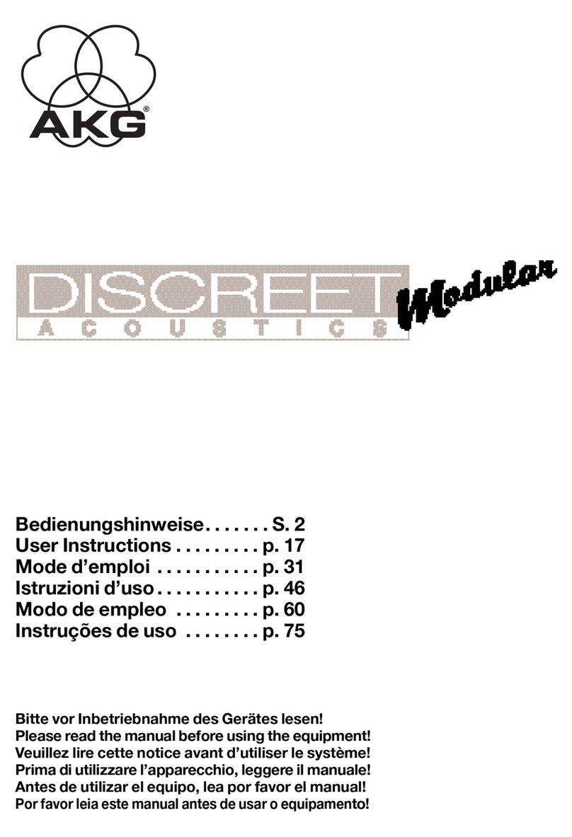 AKG DISCREET ACOUSTICS MODULAR User manual