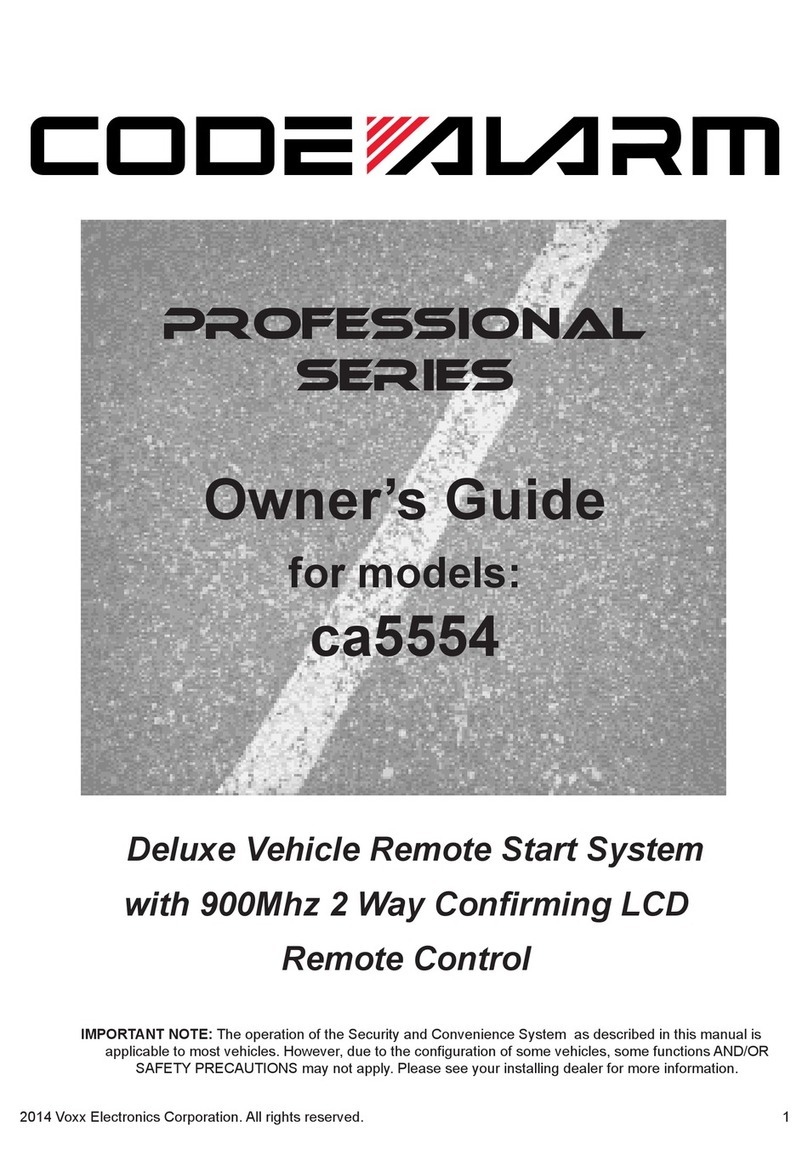 Code Alarm ca5554 Professional series owner's guide
