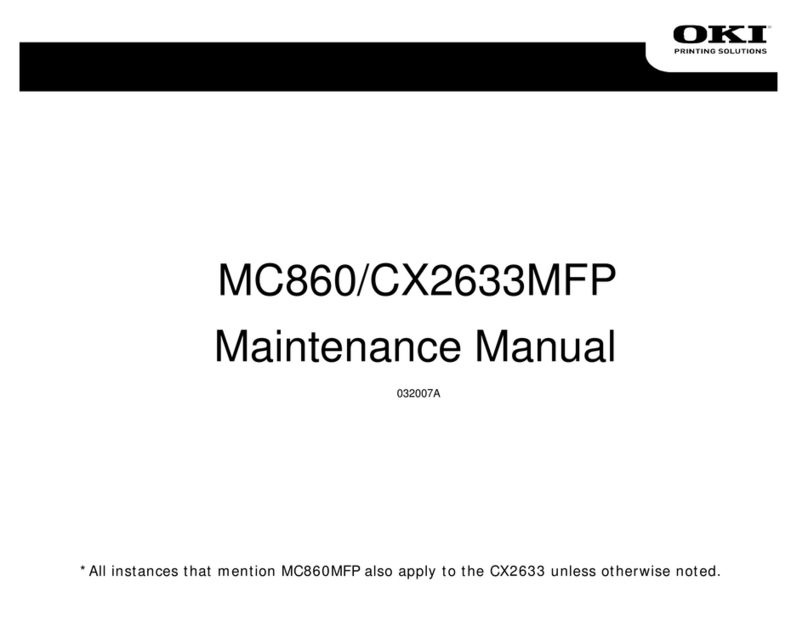 Oki MC860 MFP Maintenance manual