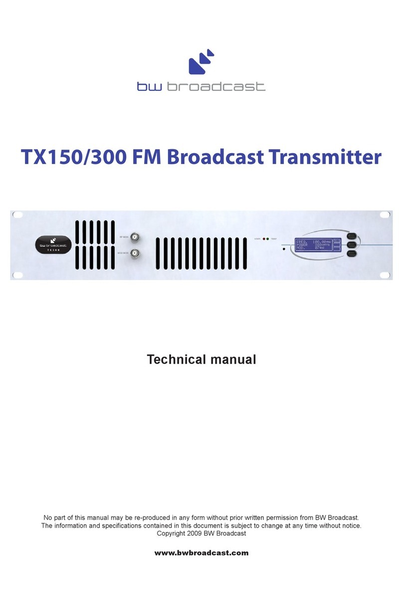 BW Broadcast TX150 Technical manual