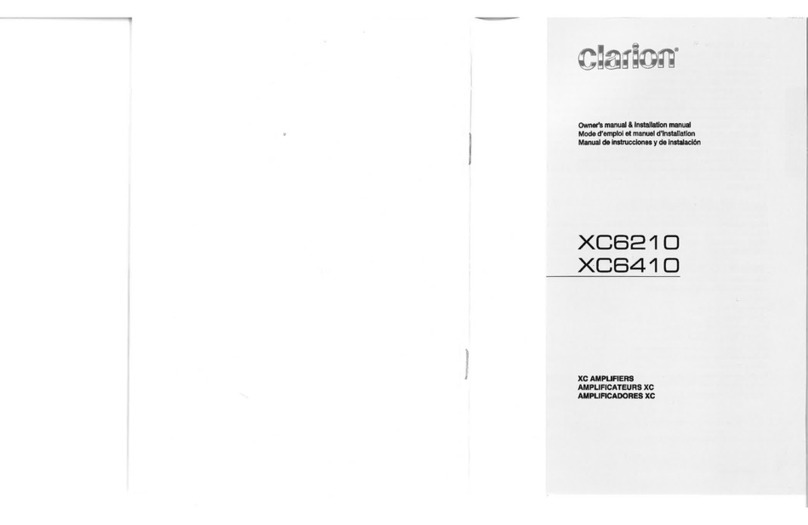 Clarion XC6210 Owner's manual & installation manual