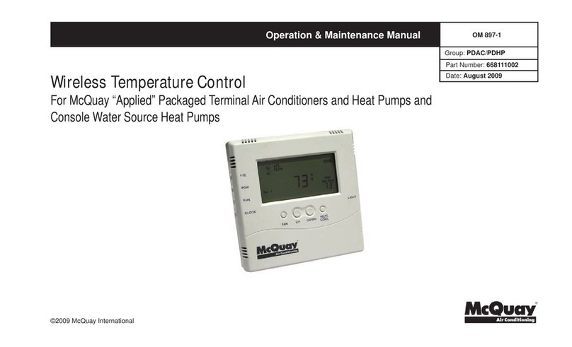 McQuay OM 897-1 Operation & maintenance manual