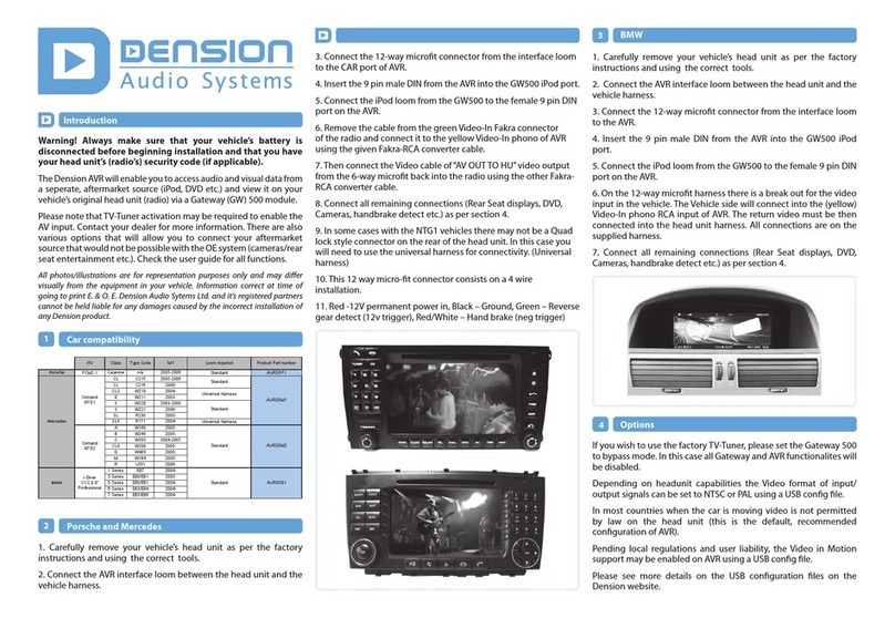 Dension AVR-9202-3 User manual