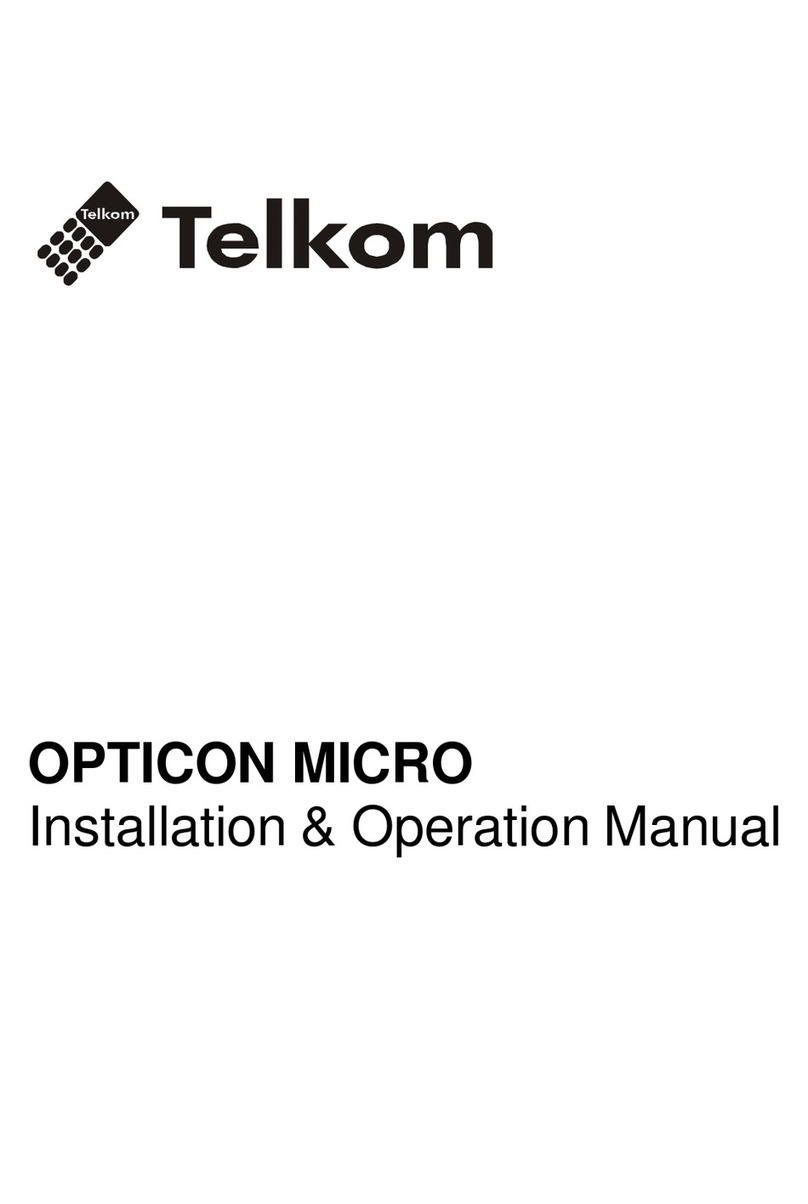 Telkom OPTICON MICRO Installation & operation manual