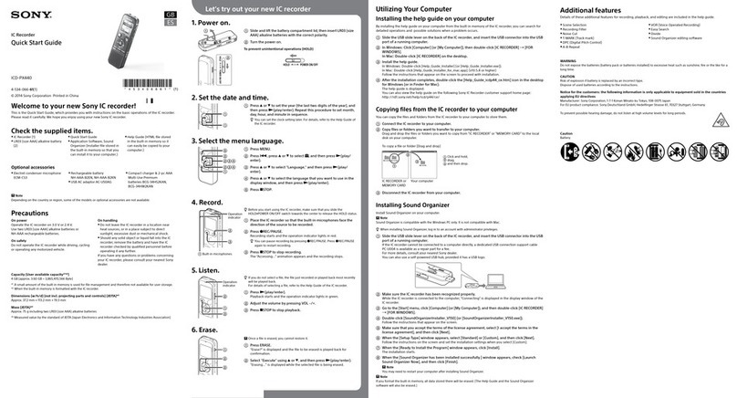Sony ICD-PX440 User manual