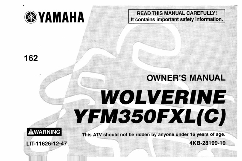 Yamaha Wolverine YFM350FXL owner's manual