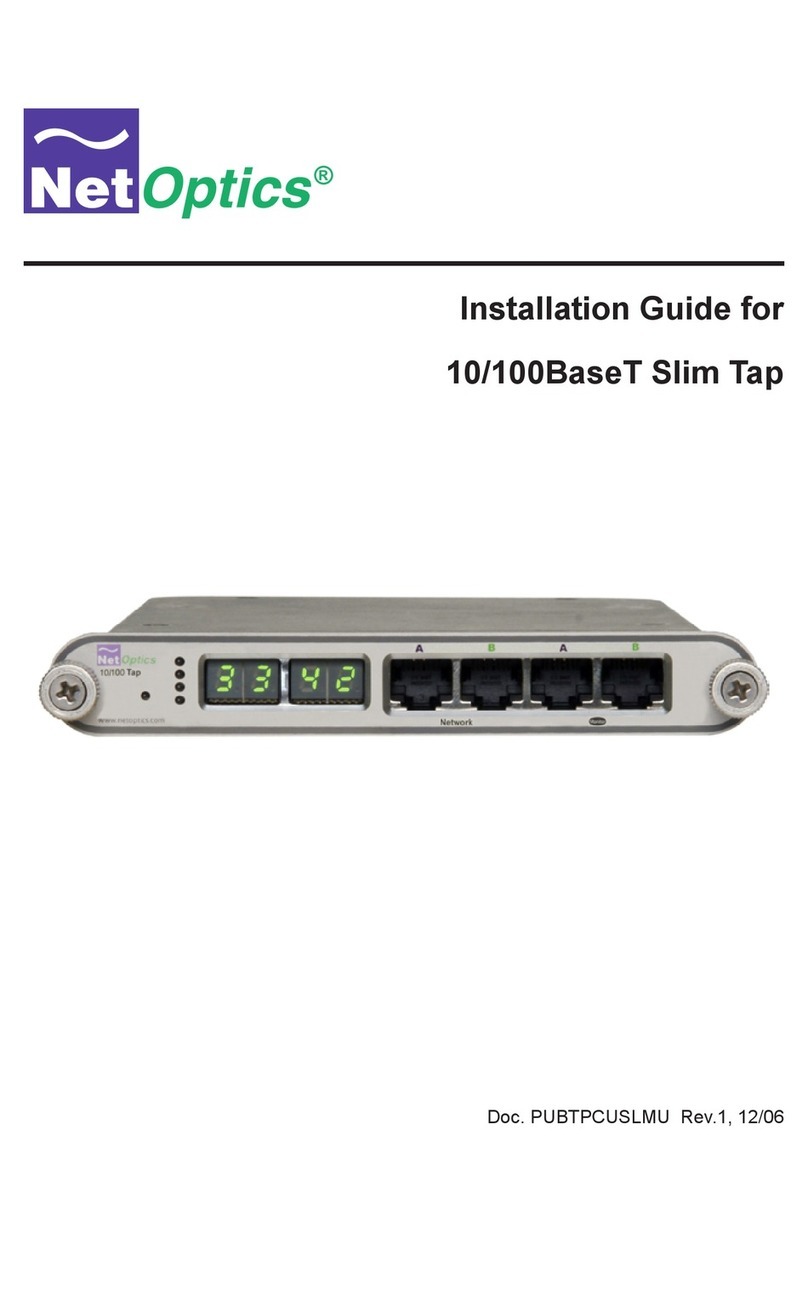 Net Optics 10/100BaseT Slim Tap installation guide