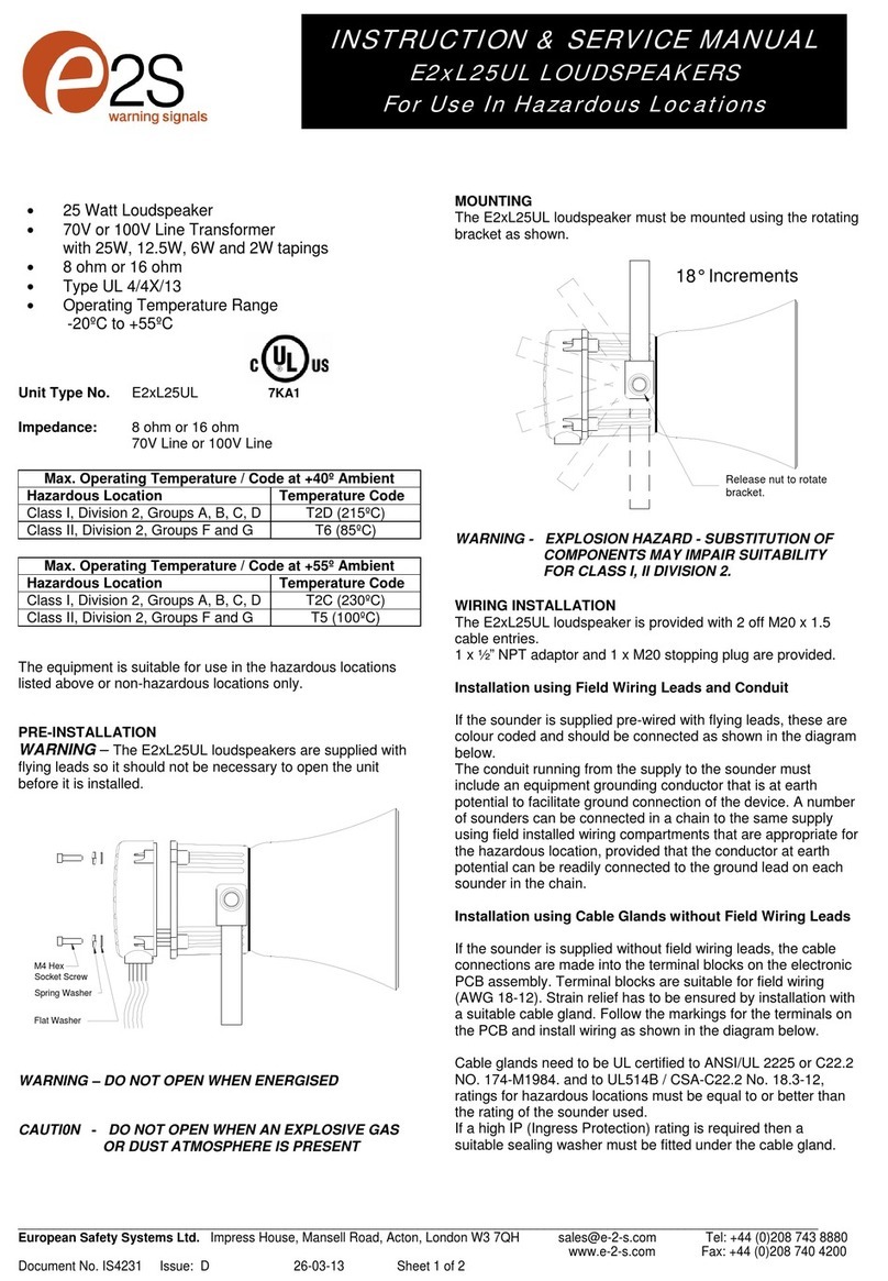 E2S E2xL25UL Troubleshooting guide