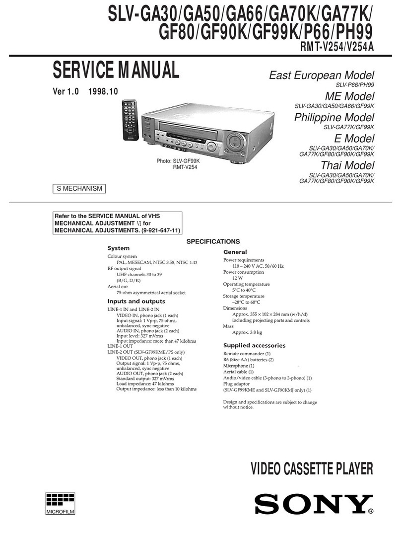 Sony SLV-GA30 User manual