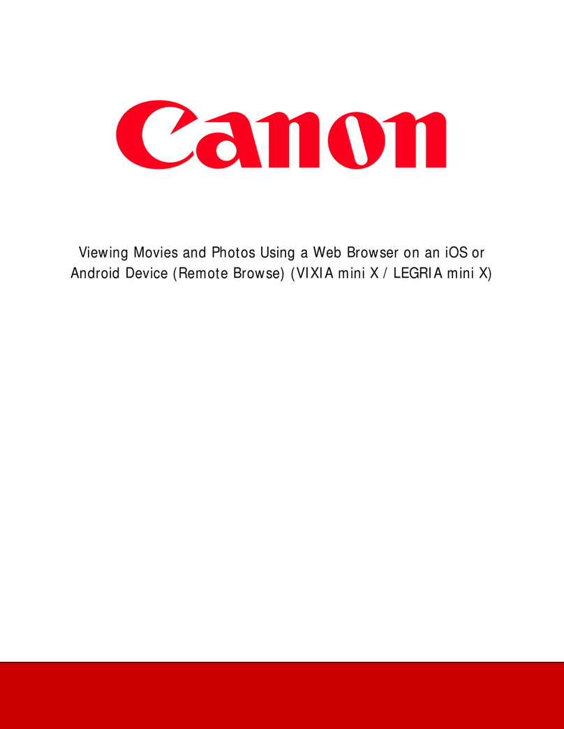 Canon Vixia mini X user manual