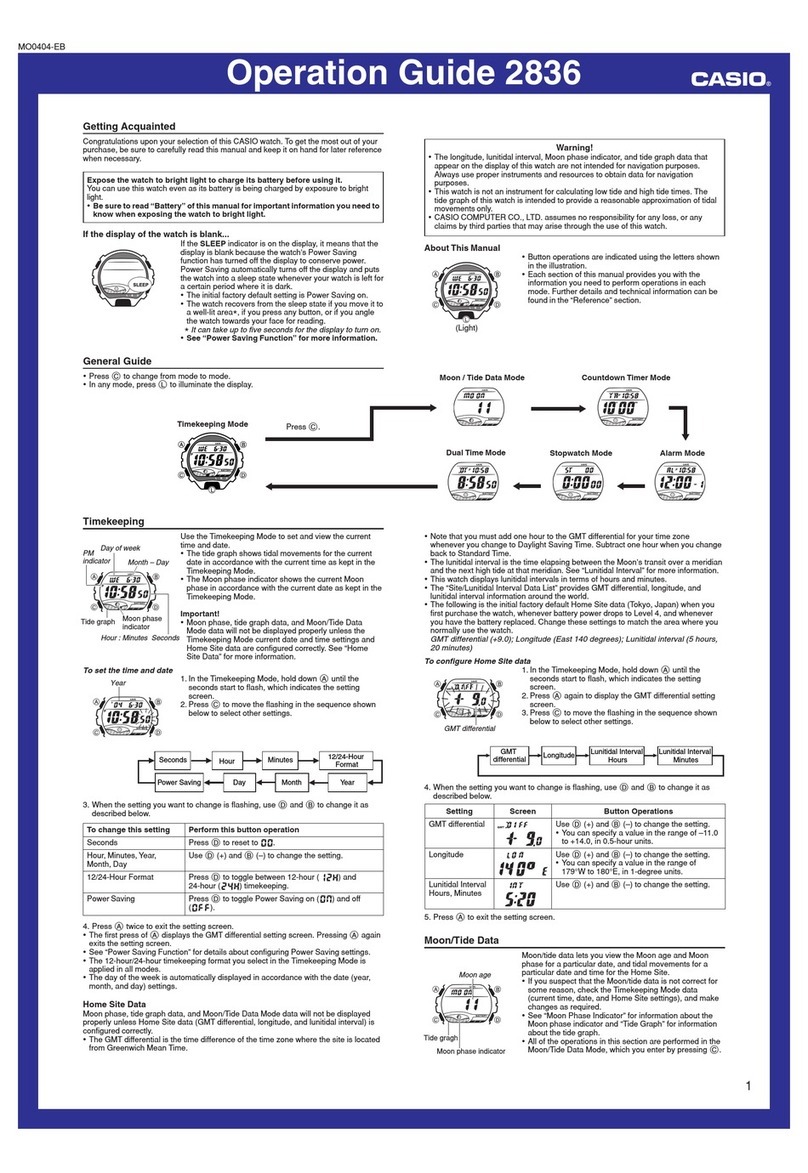 Casio 2836 User manual