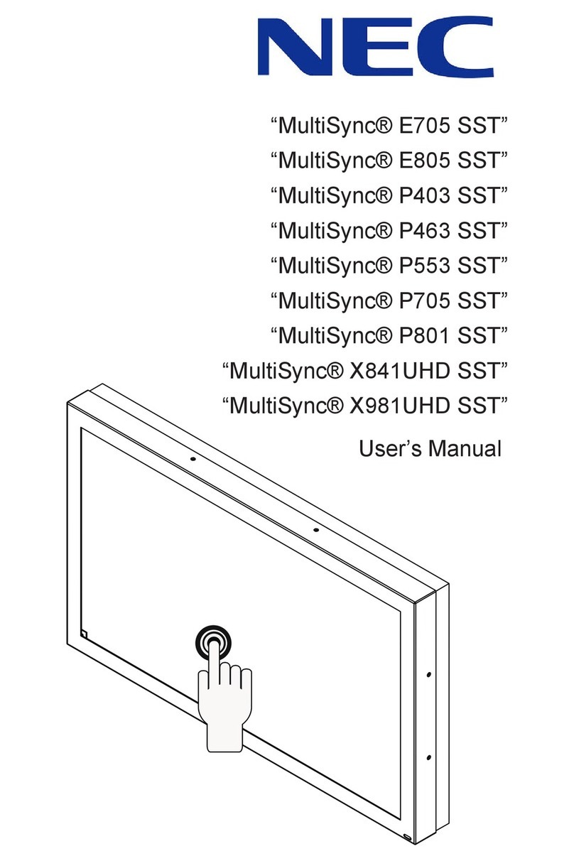 NEC MultiSync E705 SST user manual NEC MultiSync E705 SST user manual