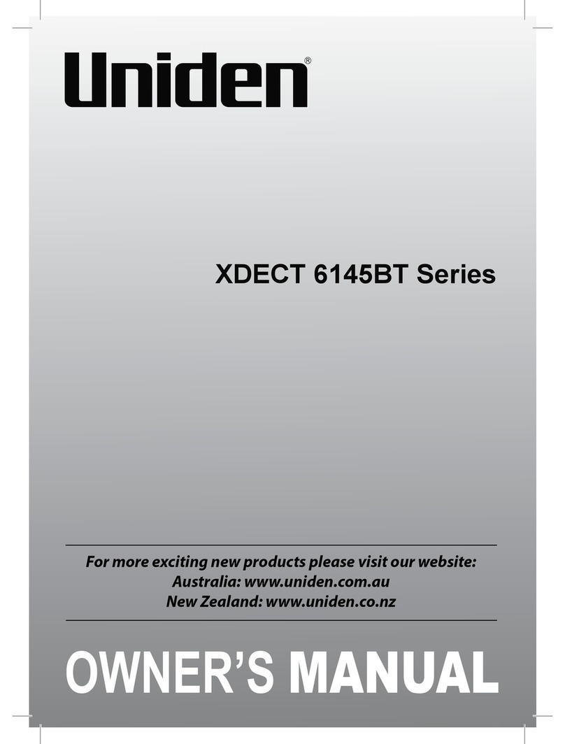 Uniden XDECT 6145BT Series owner's manual