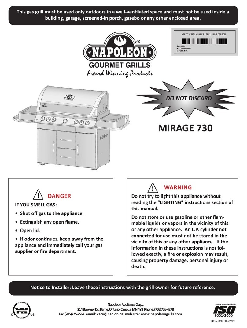 Napoleon MIRAGE 730 manual