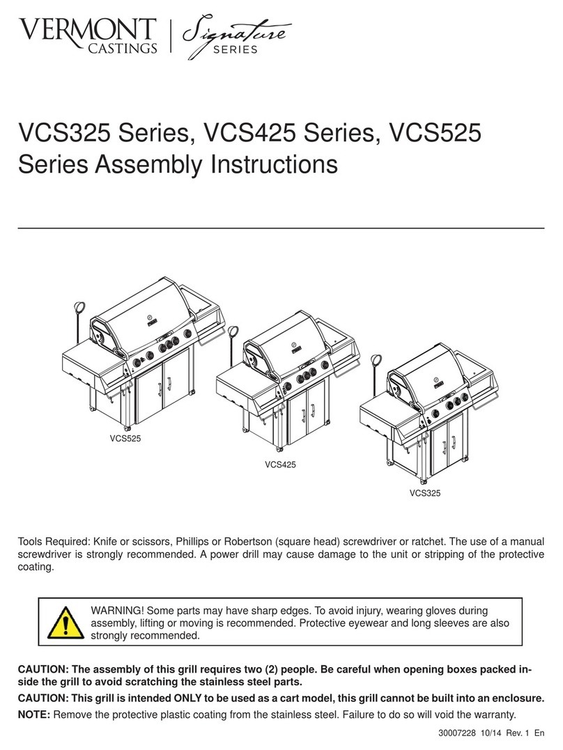 Vermont Castings VCS325 Series Assembly instruction Vermont Castings VCS325 Series Assembly instruction