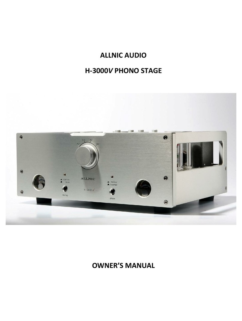 ALLNIC AUDIO H-3000V owner's manual
