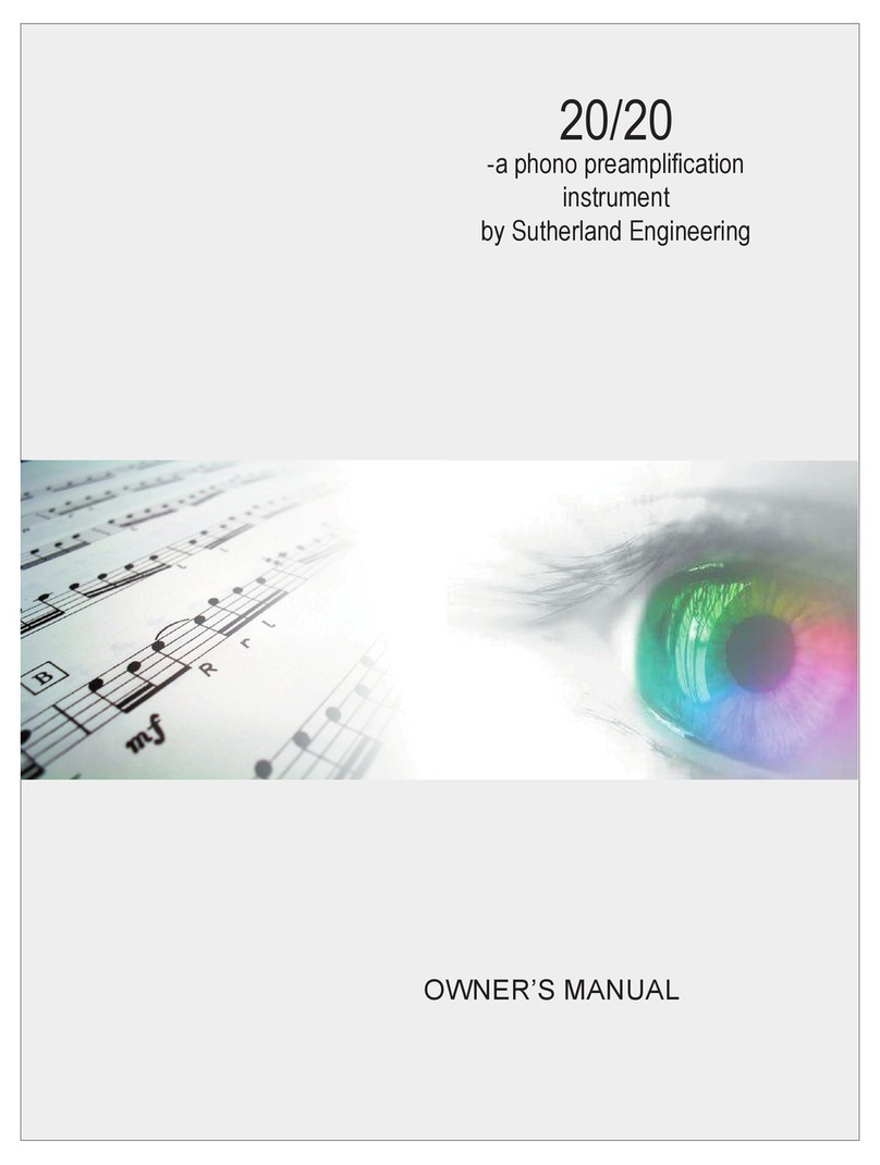 Sutherland 20/20 owner's manual