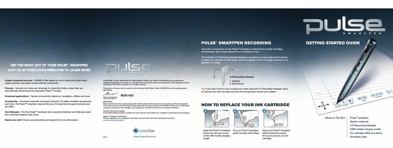 Livescribe Pulse Smartpen User manual