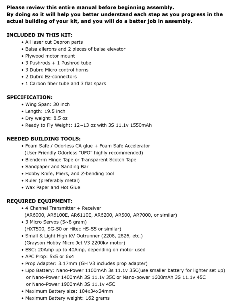 Depron Nanoshark user manual