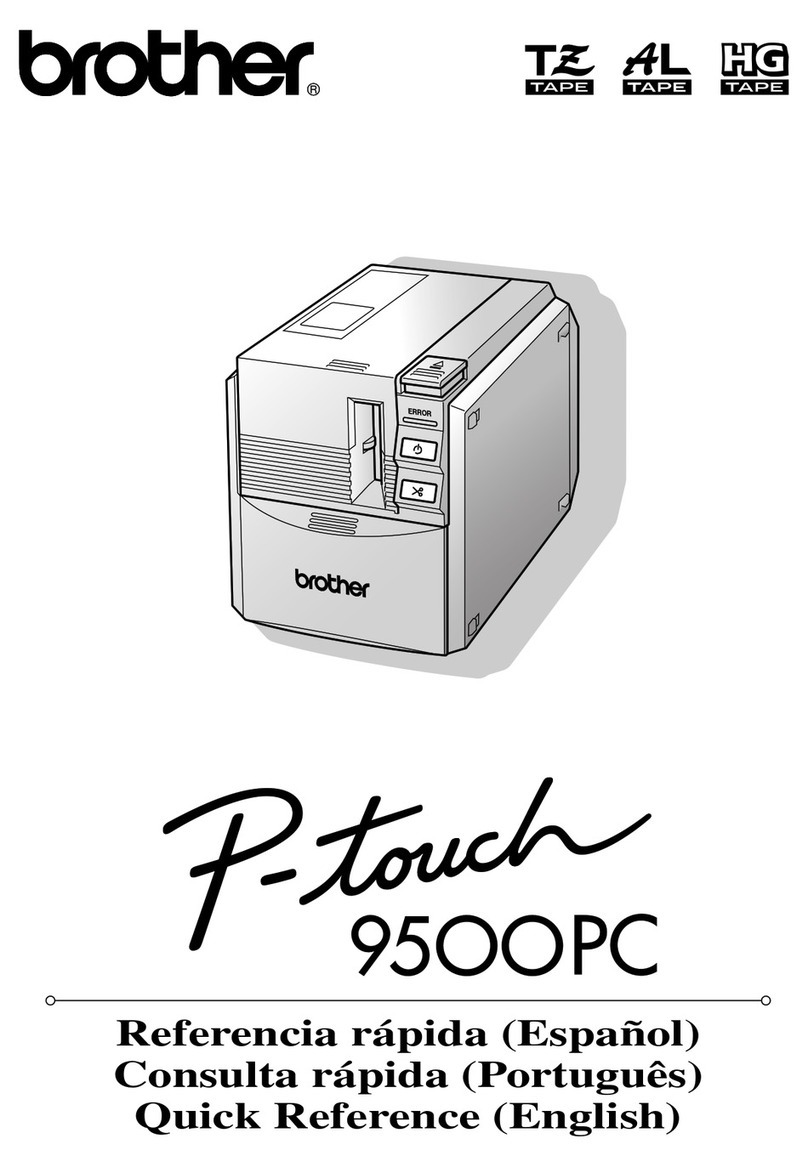 Brother P-touch 9500PC quick reference