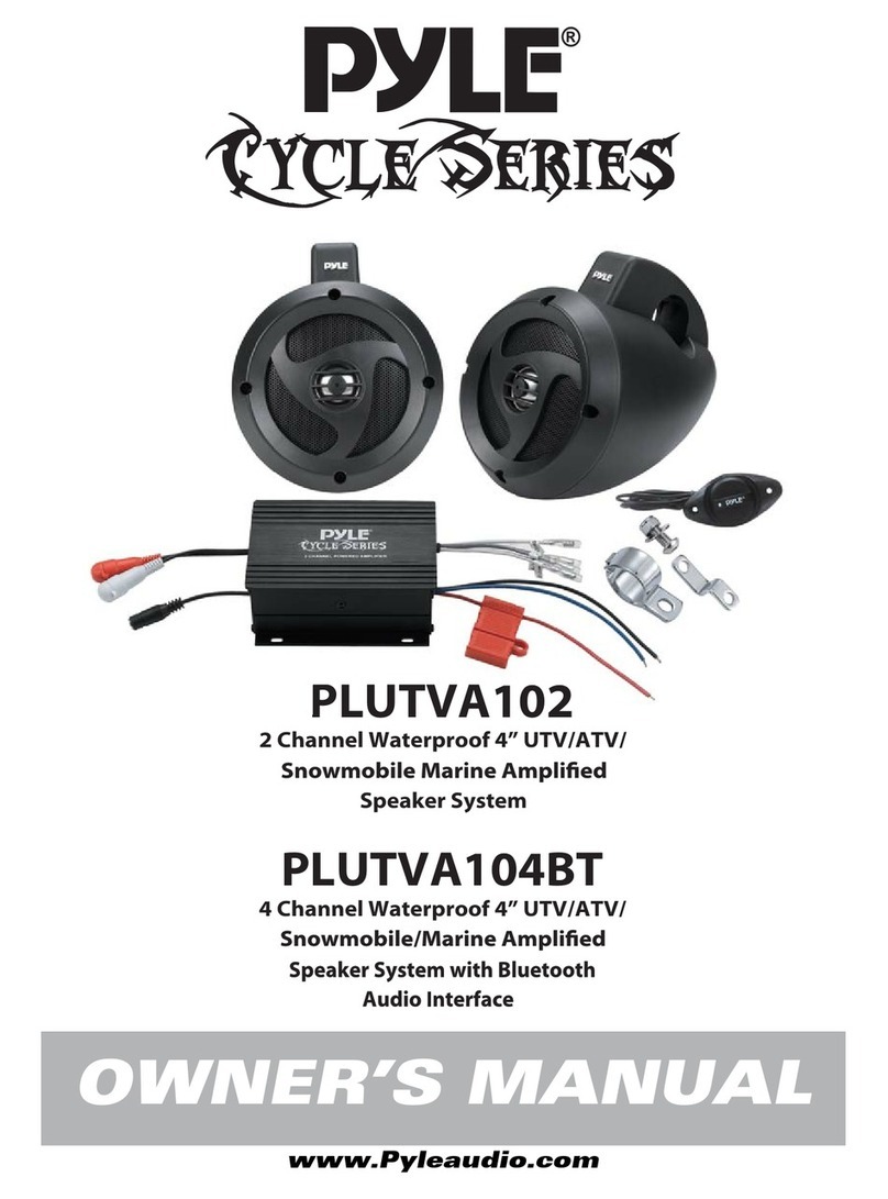 Pyle Cycle series PLUTVA102 owner's manual