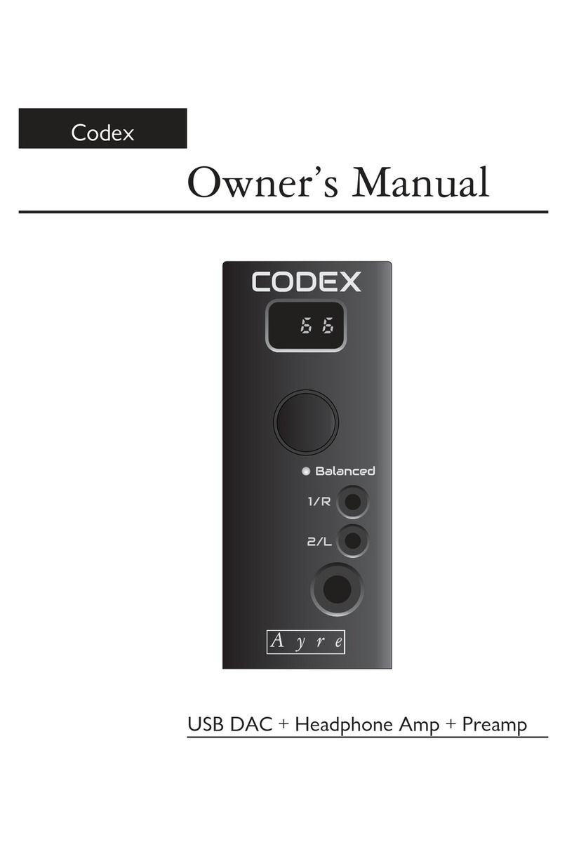 Codex Ayre owner's manual