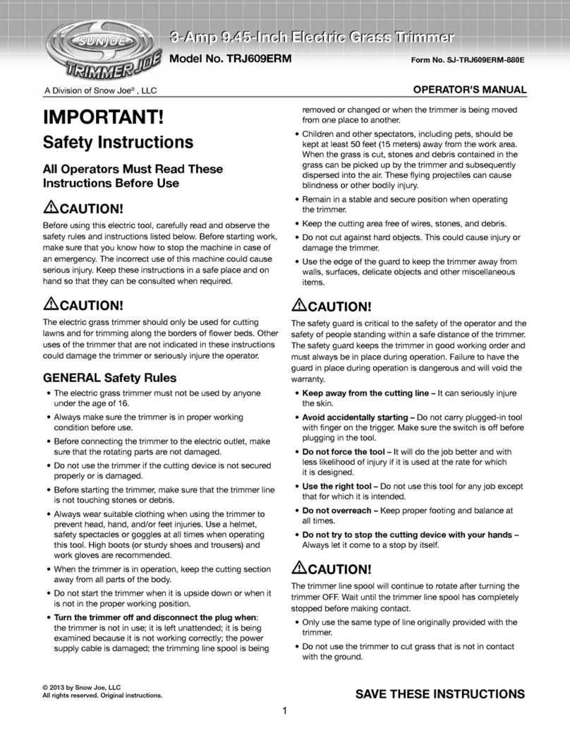 sunjoe TRJ609ERM User manual