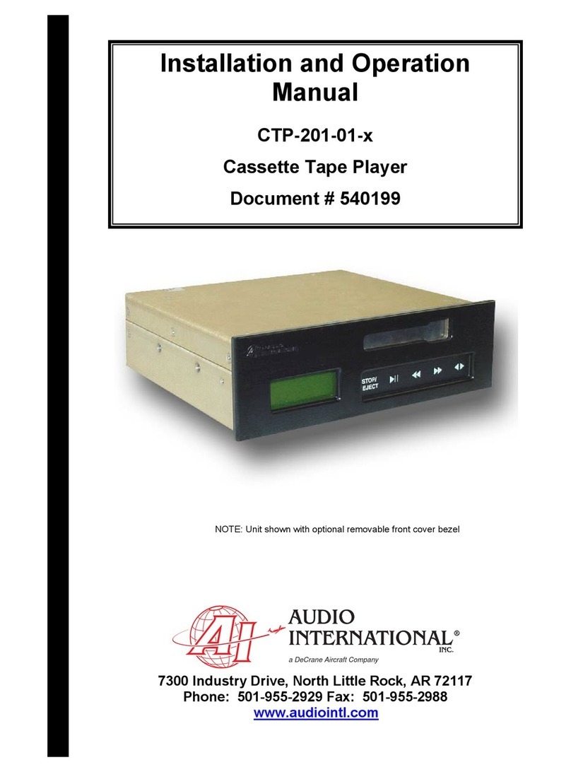 Audio international CTP-201-01-1 Installation and operation manual
