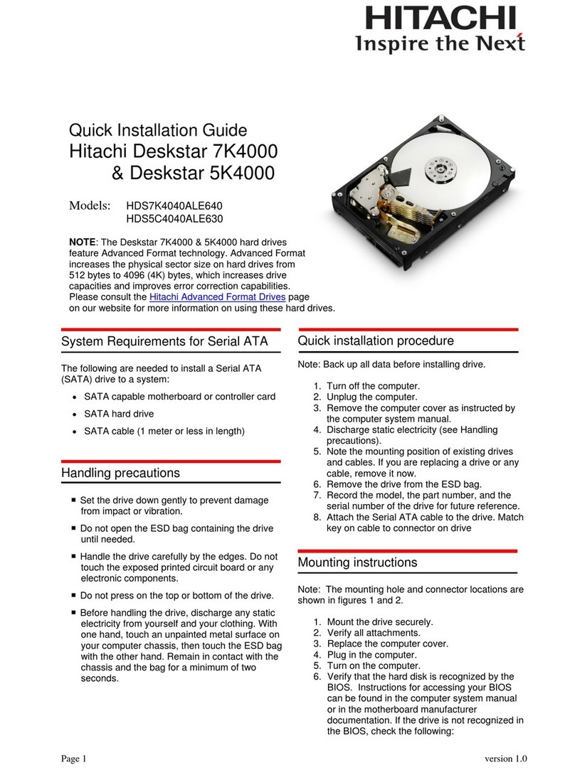 Hitachi Deskstar 7K4000 User manual Hitachi Deskstar 7K4000 User manual