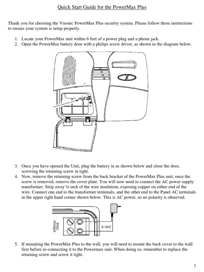 Visonic PowerMax Plus User manual
