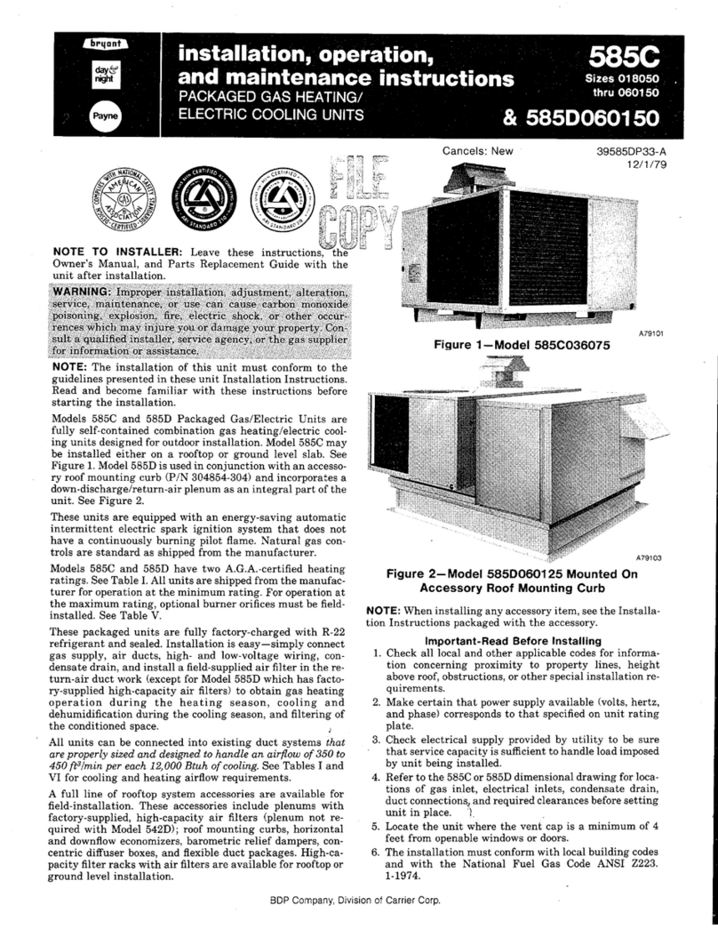 Bryant 585C Series Manual