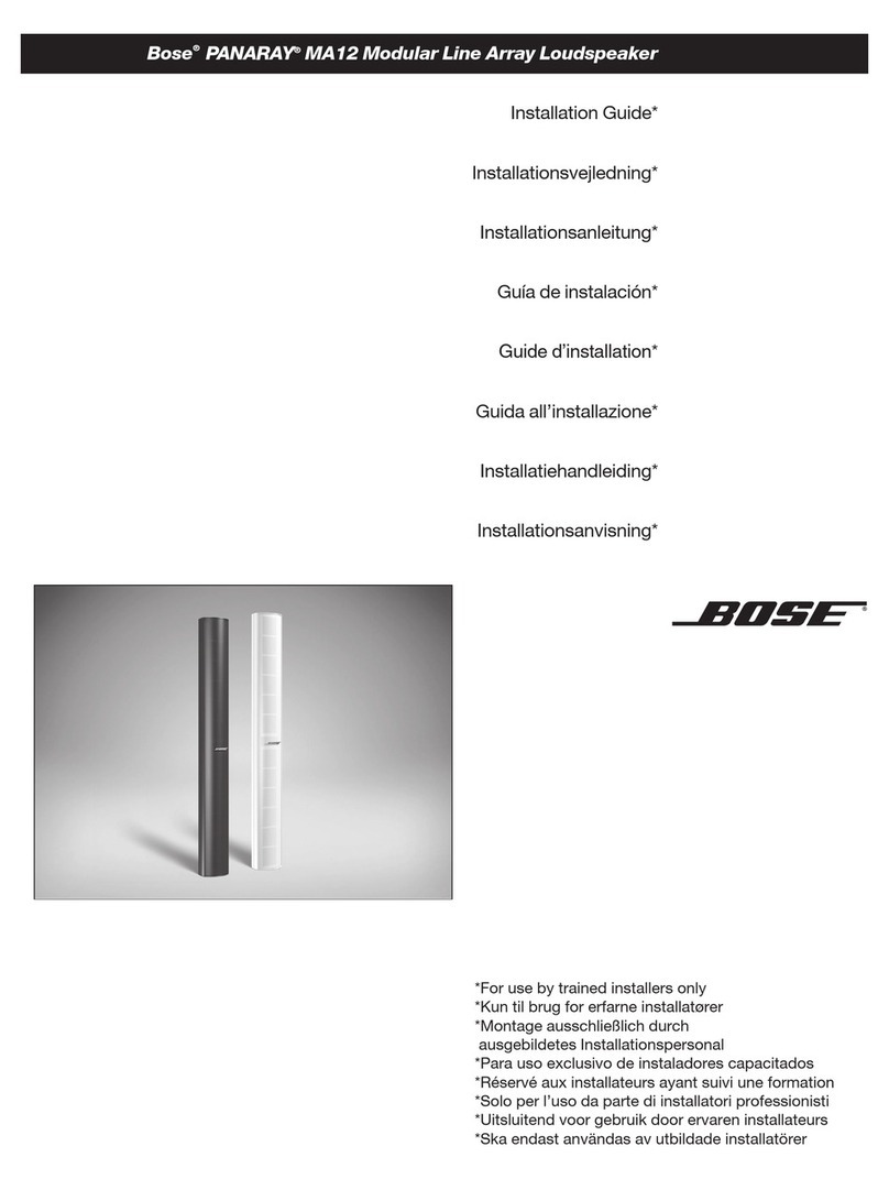 Bose Panaray MA12 installation guide