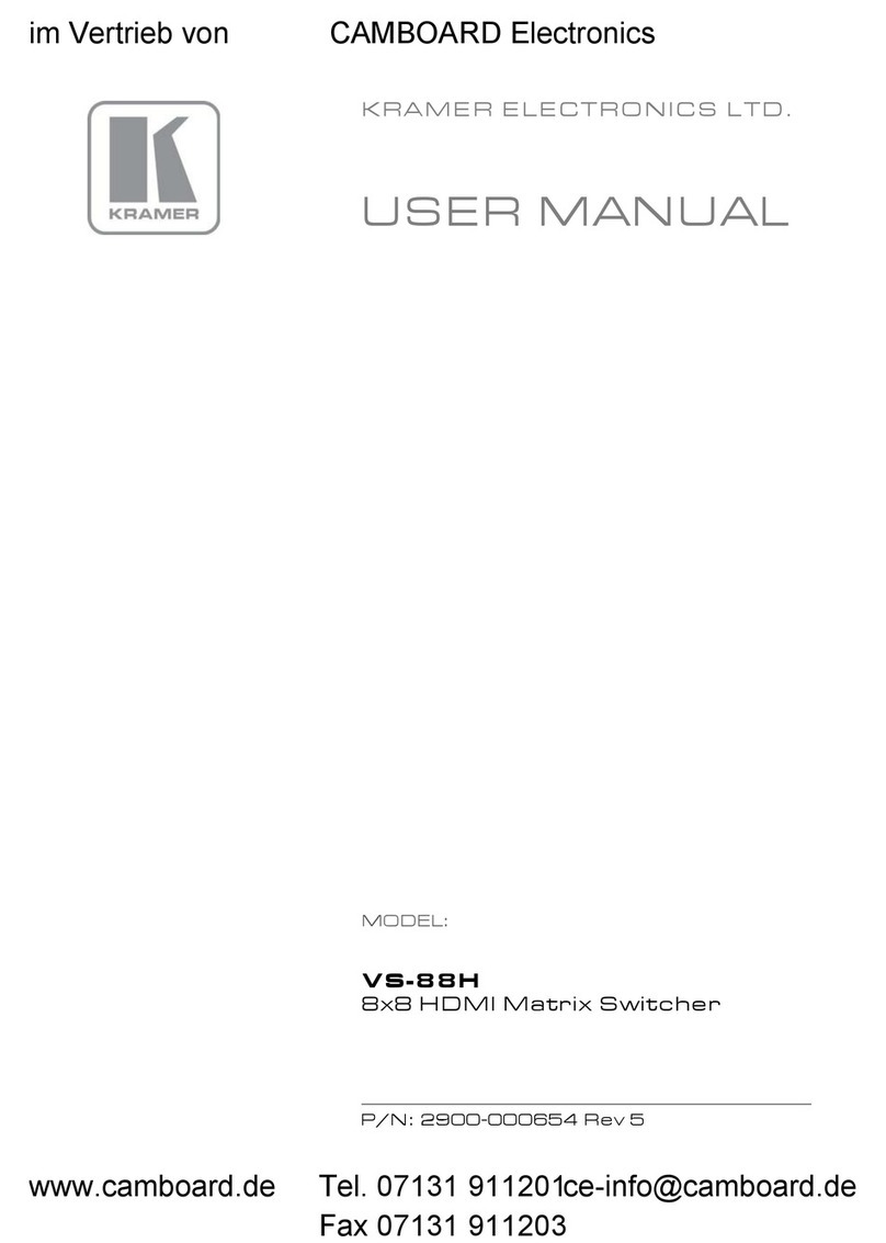 Kramer VS-88H User manual Kramer VS-88H User manual