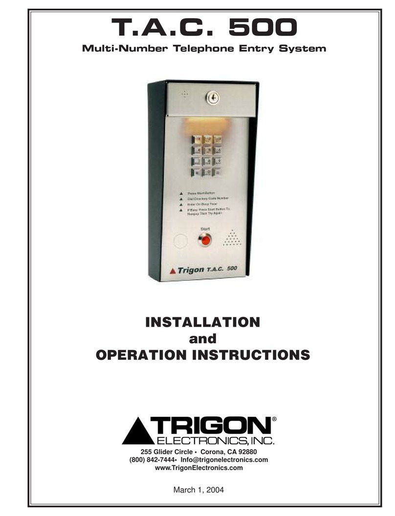Trigon Electronics T.A.C. 500 User manual