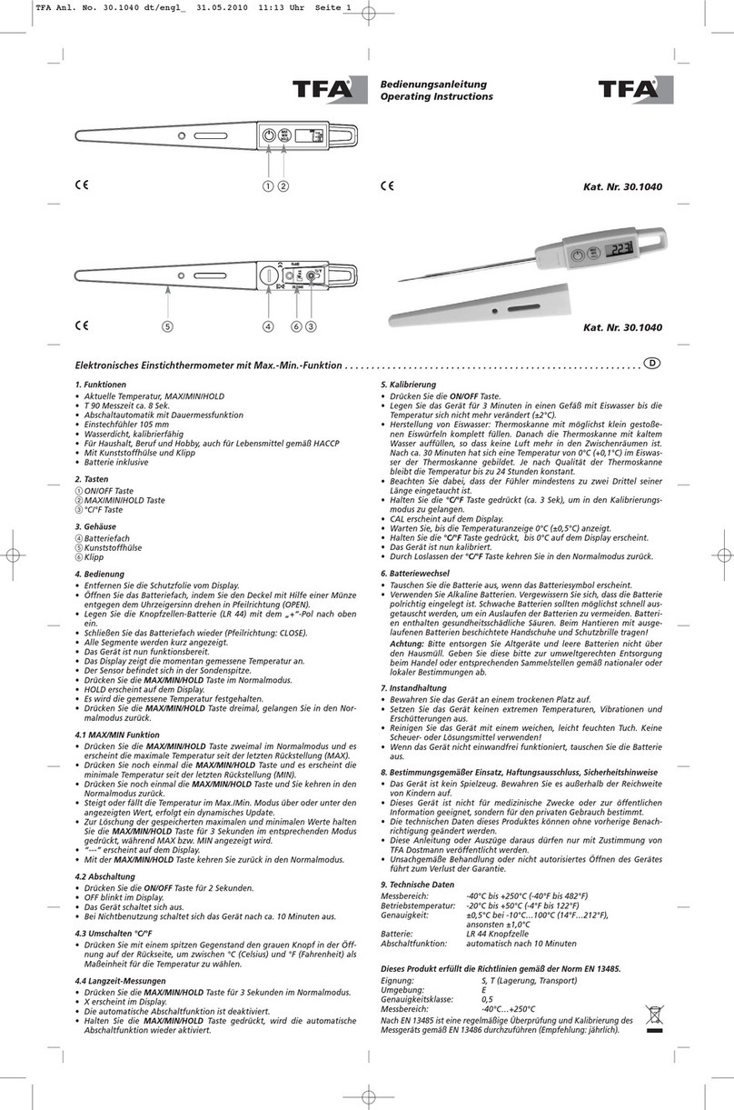 TFA 30.1040 operating instructions