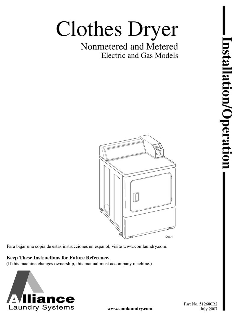 Alliance Laundry Systems continuity Owner's manual