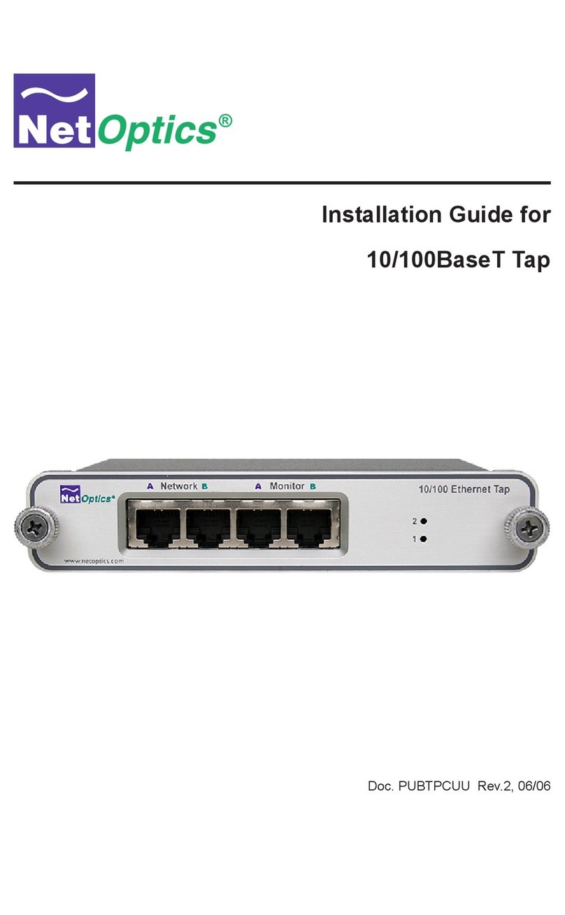 Net Optics 10/100BaseT Slim Tap installation guide