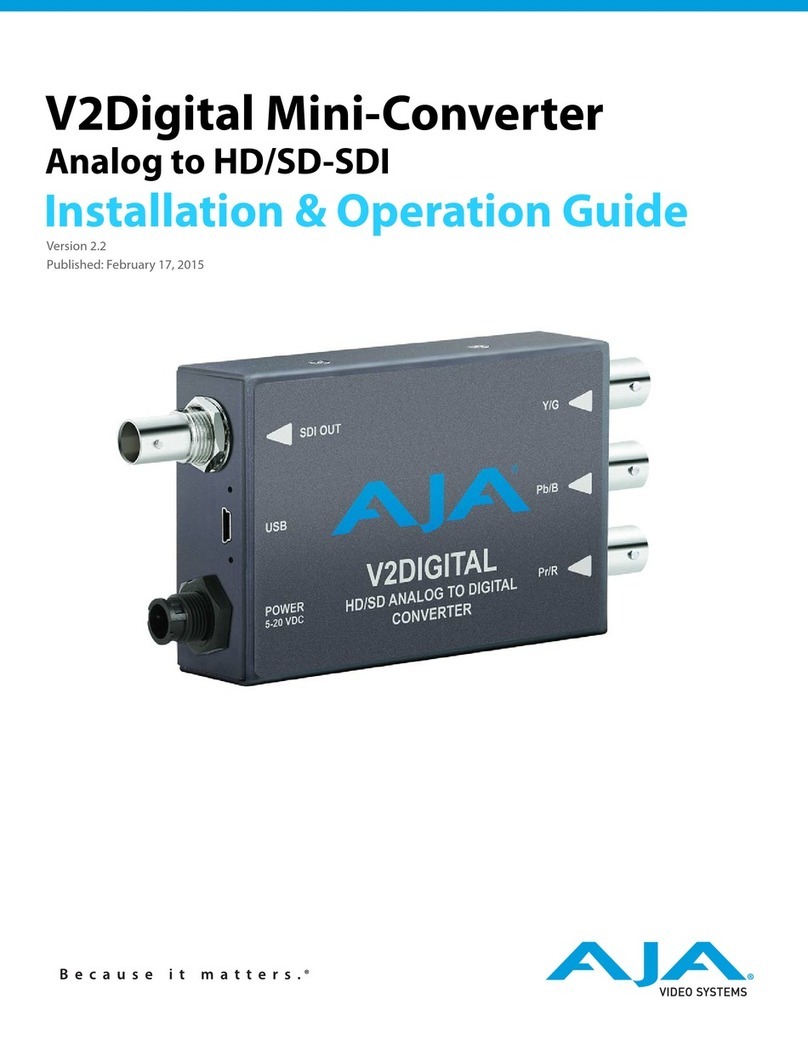 AJA V2Digital Original operating instructions